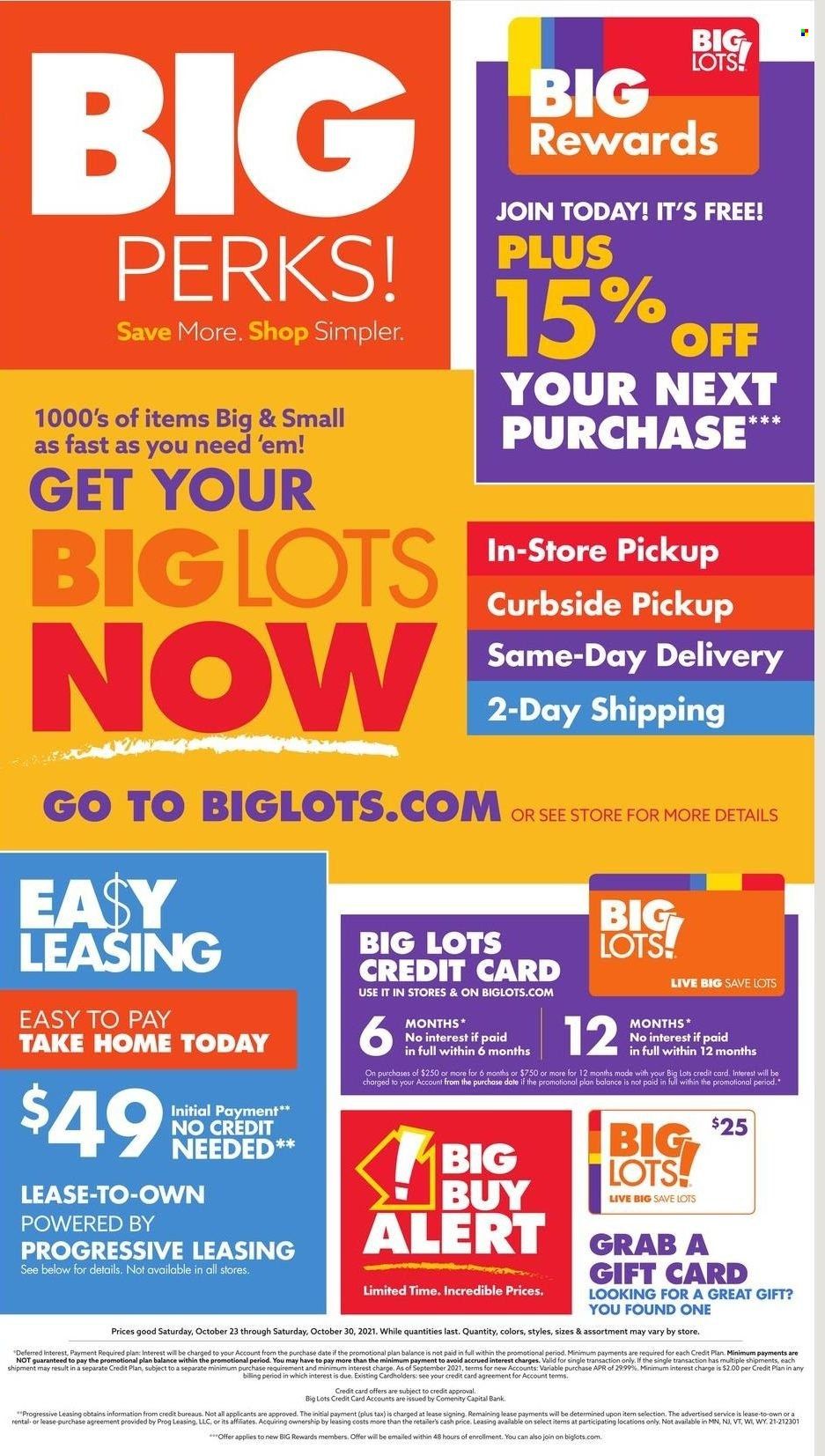 Big Lots Weekly Ad Flyer October 25 to November 1