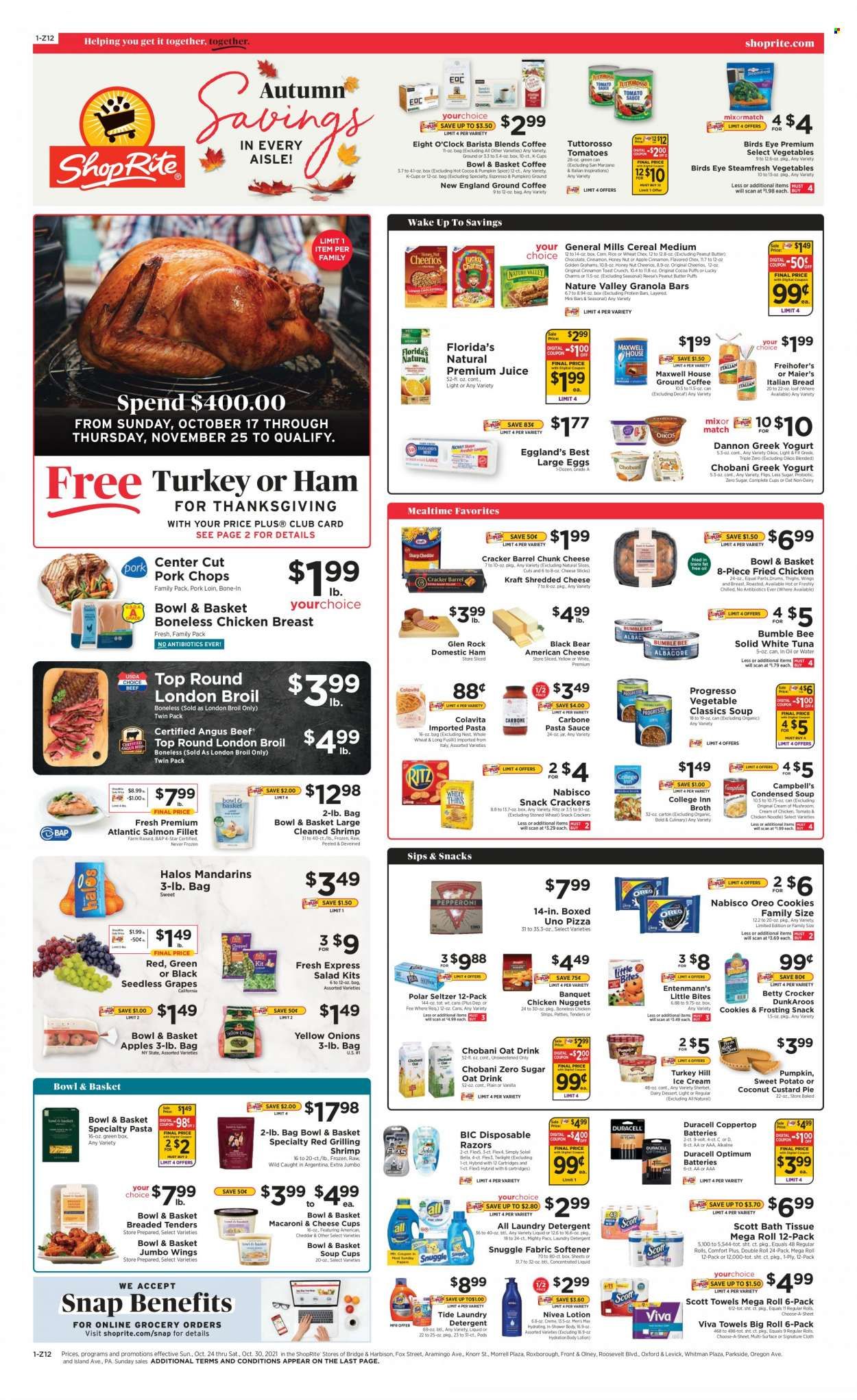 ShopRite (CT, DE, MD, NJ, NY, PA) Weekly Ad Flyer October 25 to November 1