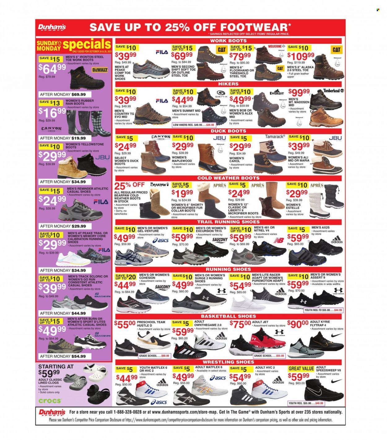 Dunham's Sports (TN) Weekly Ad Flyer October 25 to November 1