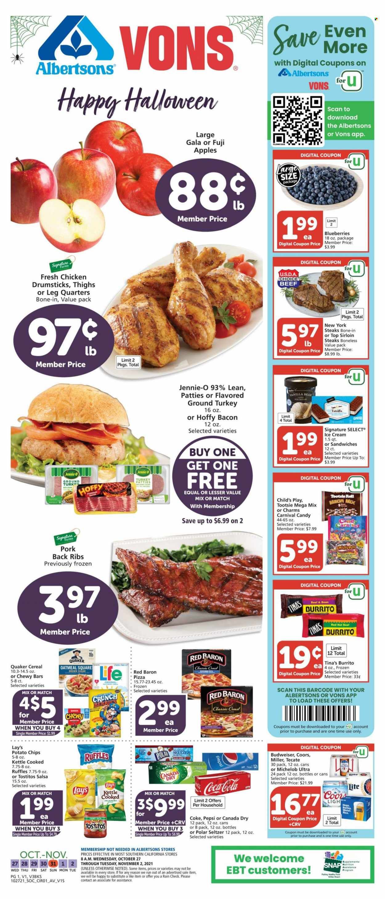 Albertsons (CA, ID, LA, MT, OR, TX, WA) Weekly Ad Flyer October 27 to November 3