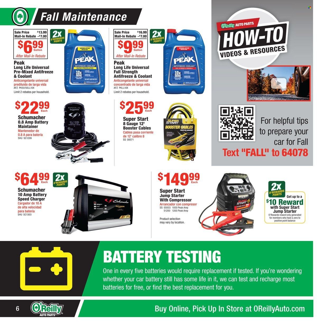 O'Reilly Auto Parts Weekly Ad Flyer October 28 to November 4
