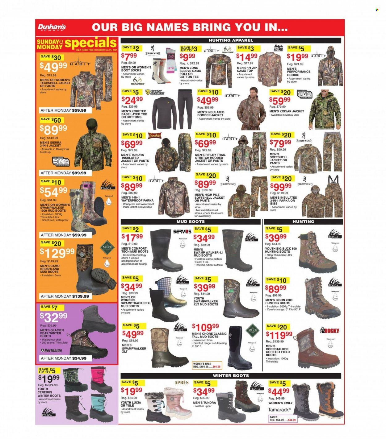 Dunham's Sports Weekly Ad Flyer October 28 to November 4