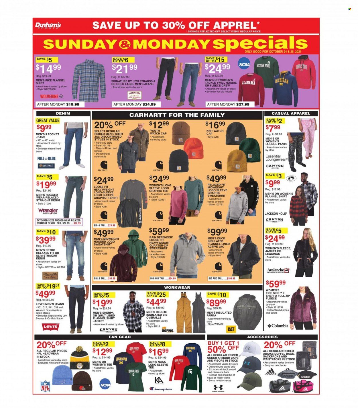 Dunham's Sports Weekly Ad Flyer October 28 to November 4