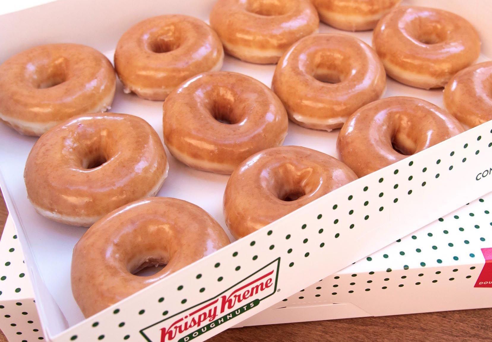 Krispy Kreme Offers Rewards Members a Free Original Glazed Dozen In-shop at Select Locations Through to November 8 Krispy Kreme Offers Rewards Members a Free Original Glazed Dozen In-shop at Select Locations Through to November 8