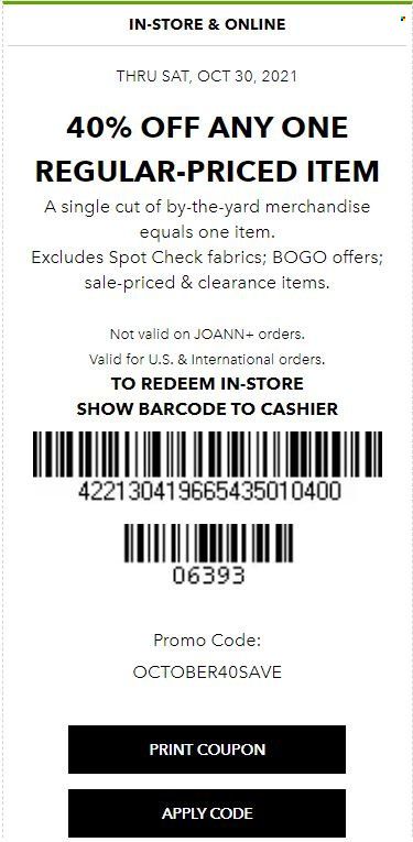 JOANN Weekly Ad Flyer October 29 to November 5