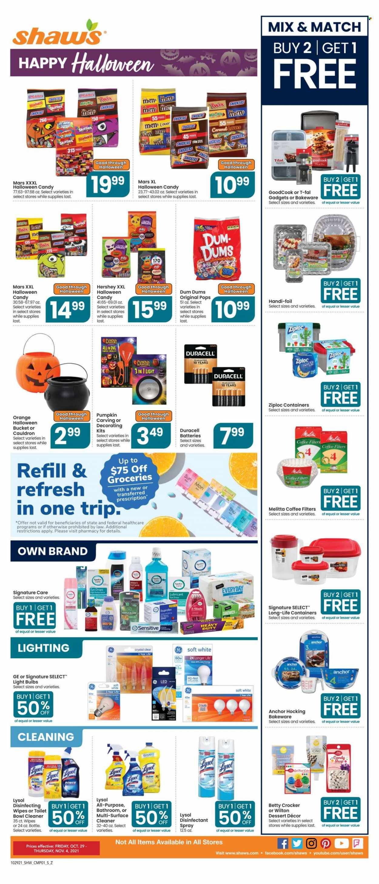Shaw’s (MA, ME, NH, RI, VT) Weekly Ad Flyer November 1 to November 8