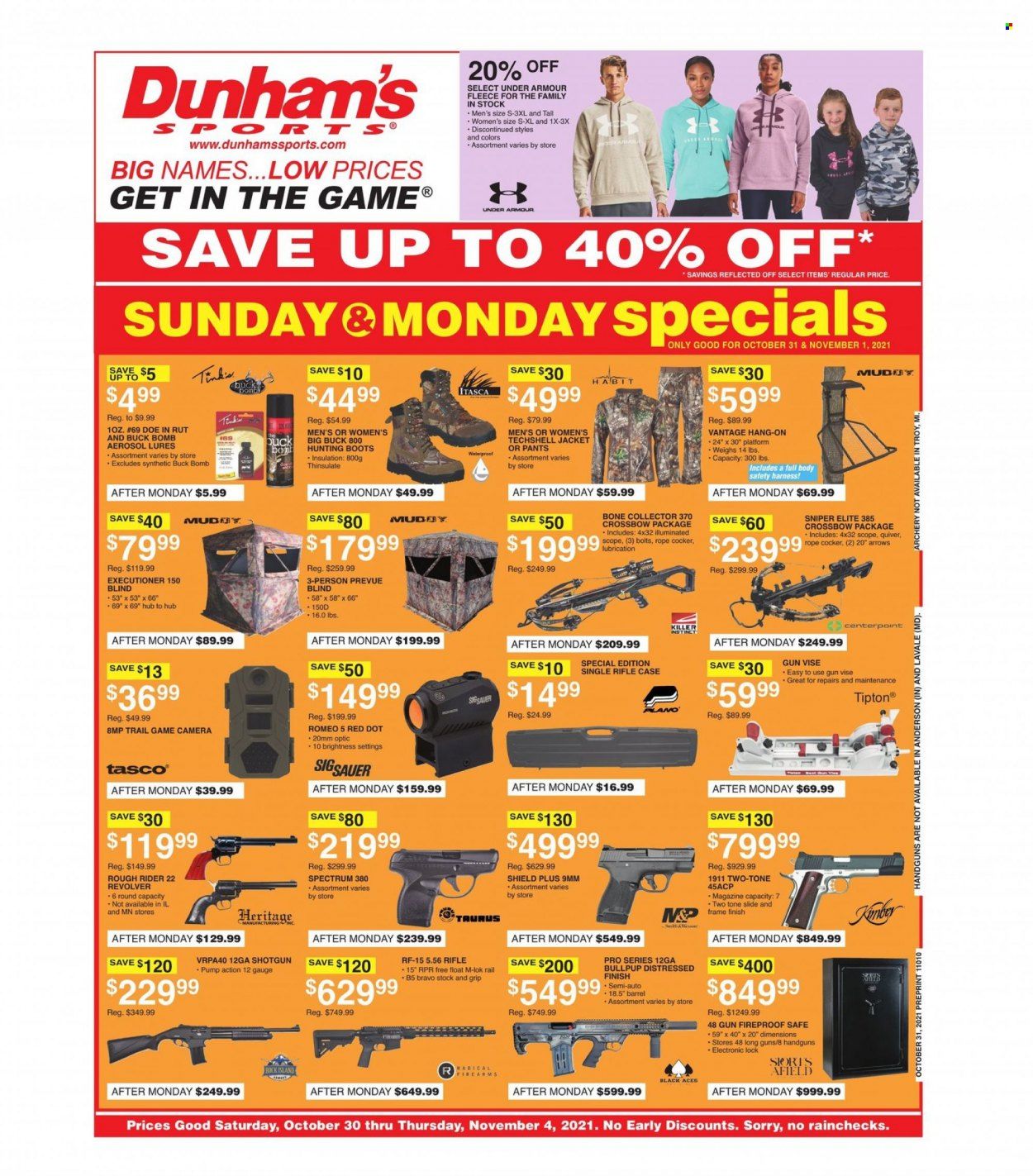 Dunham's Sports Weekly Ad Flyer November 1 to November 8