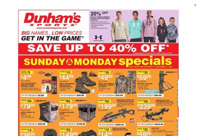 Dunham's Sports Weekly Ad Flyer November 1 to November 8