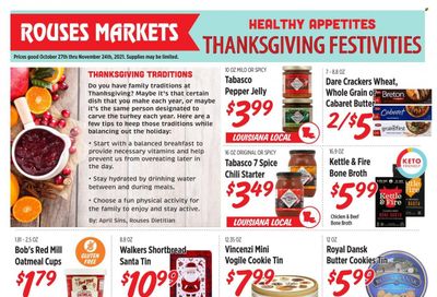 Rouses Markets (AL, LA, MS) Weekly Ad Flyer November 2 to November 9