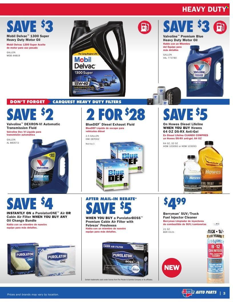Carquest Weekly Ad Flyer November 2 to November 9