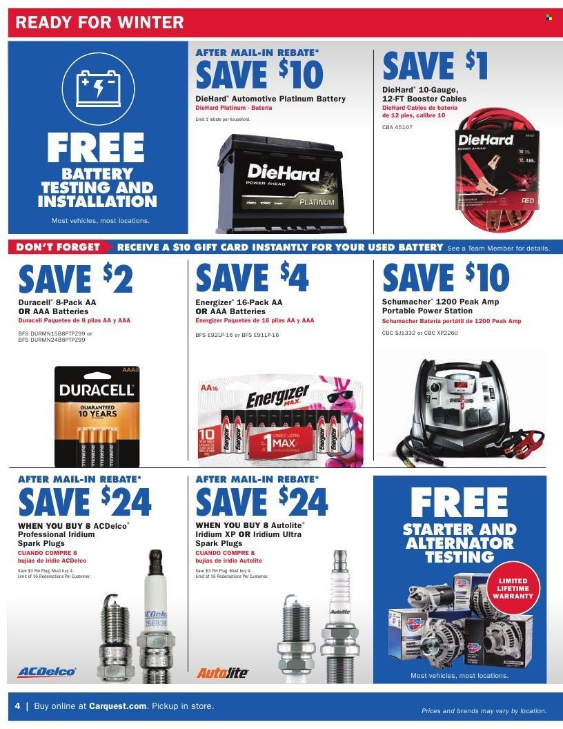 Carquest Weekly Ad Flyer November 2 to November 9
