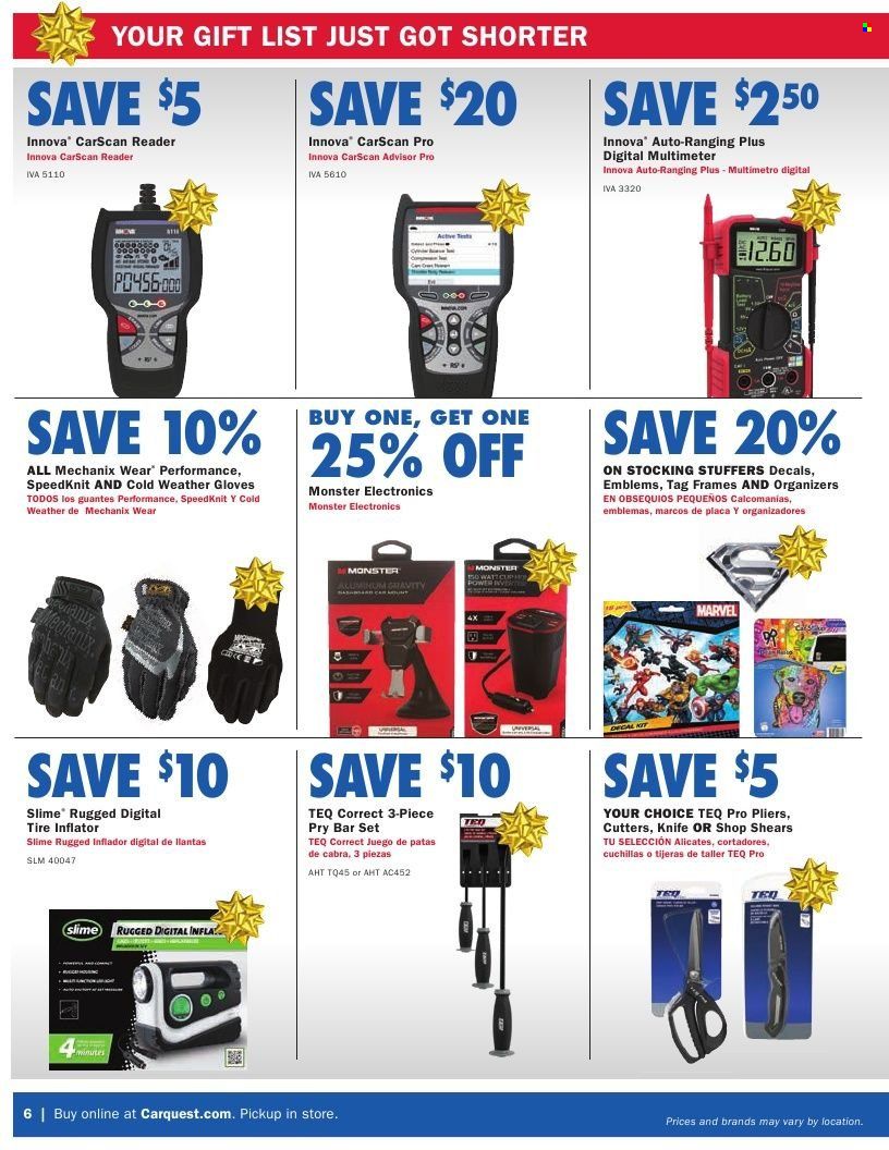 Carquest Weekly Ad Flyer November 2 to November 9