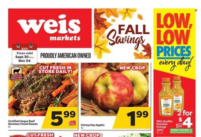Weis (MD, NY, PA) Weekly Ad Flyer November 2 to November 9