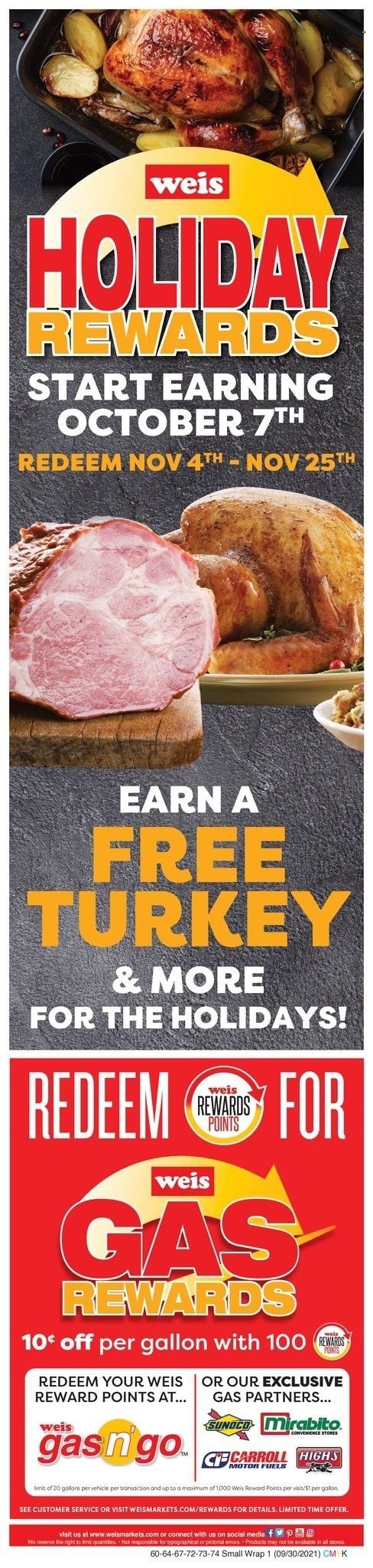Weis (MD, NY, PA) Weekly Ad Flyer November 2 to November 9