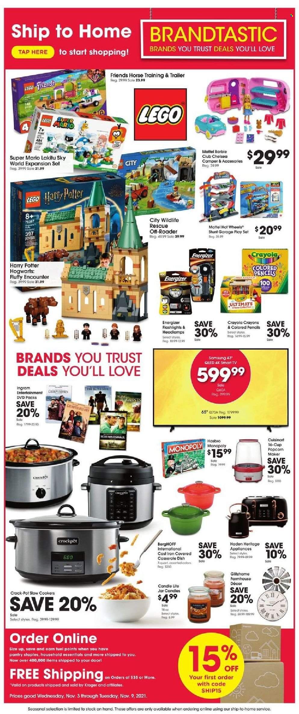Kroger (GA, IL, LA, MI, OK, SC, TN, TX, VA) Weekly Ad Flyer November 2 to November 9