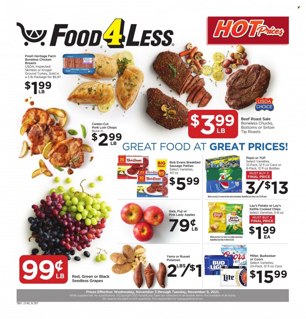 Food 4 Less (IN) Weekly Ad Flyer November 2 to November 9