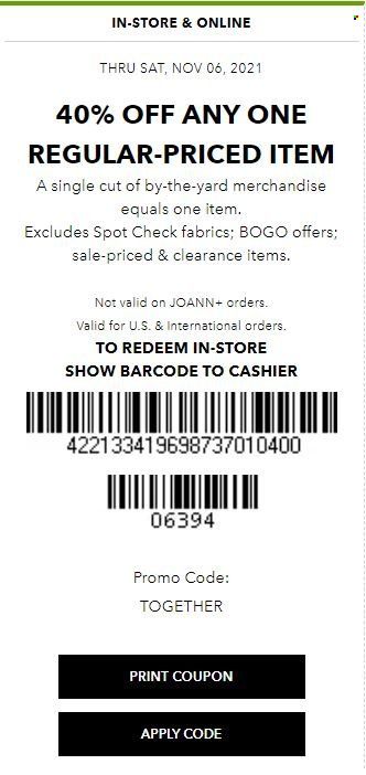 JOANN Weekly Ad Flyer November 3 to November 10