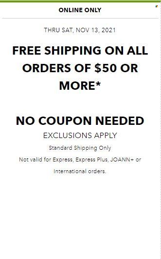 JOANN Weekly Ad Flyer November 3 to November 10