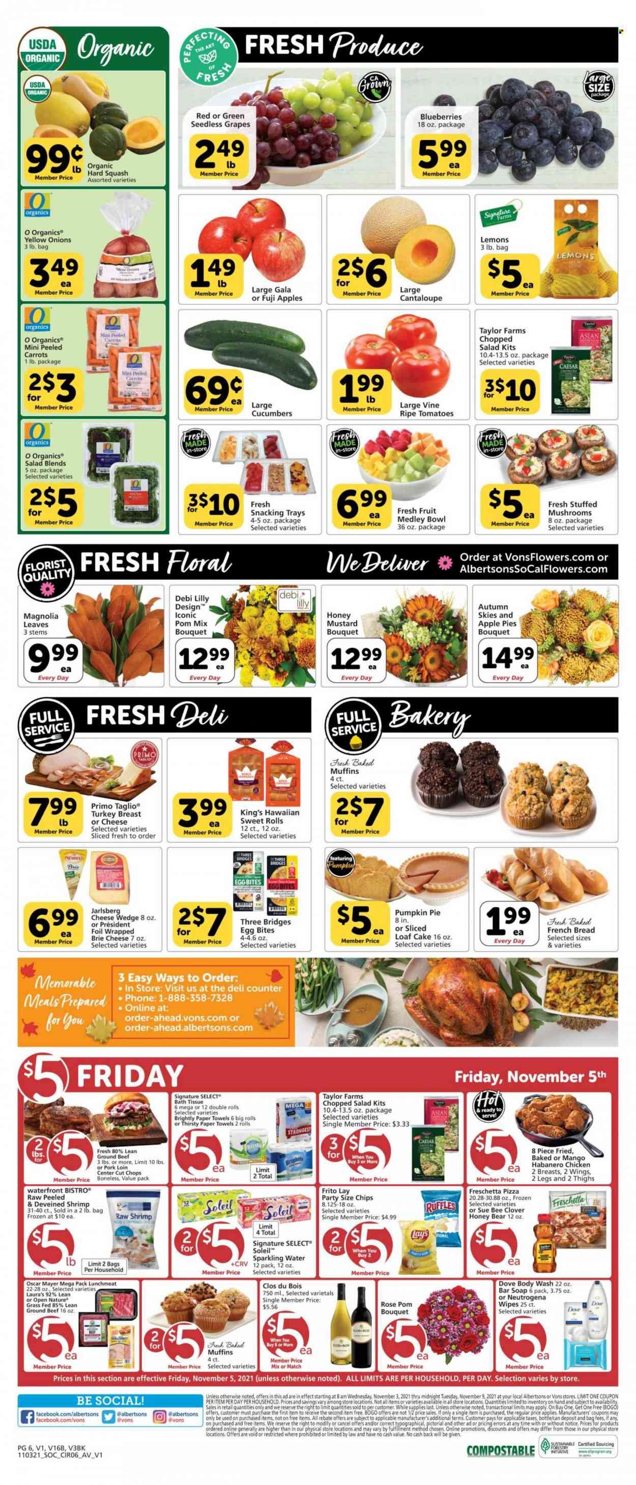 Albertsons (CA, ID, LA, MT, OR, TX, WA) Weekly Ad Flyer November 3 to November 10