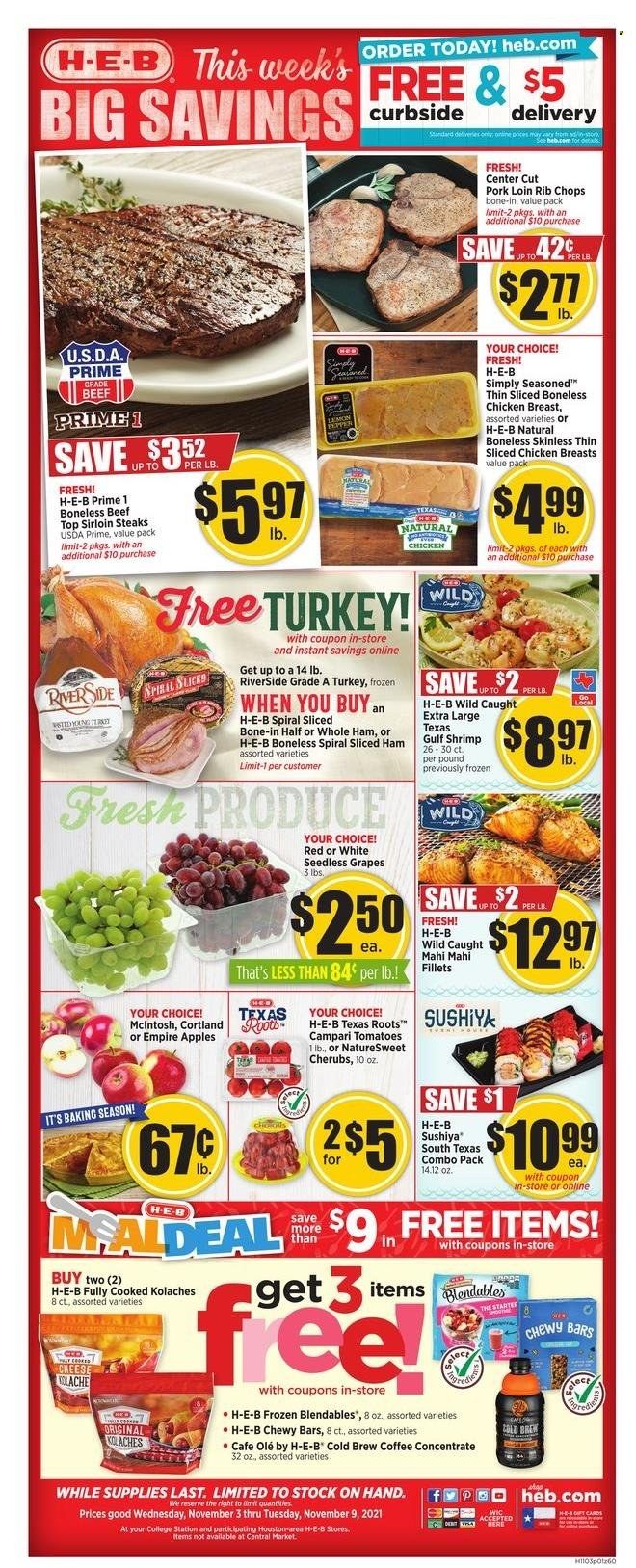 H-E-B (TX) Weekly Ad Flyer November 3 to November 10