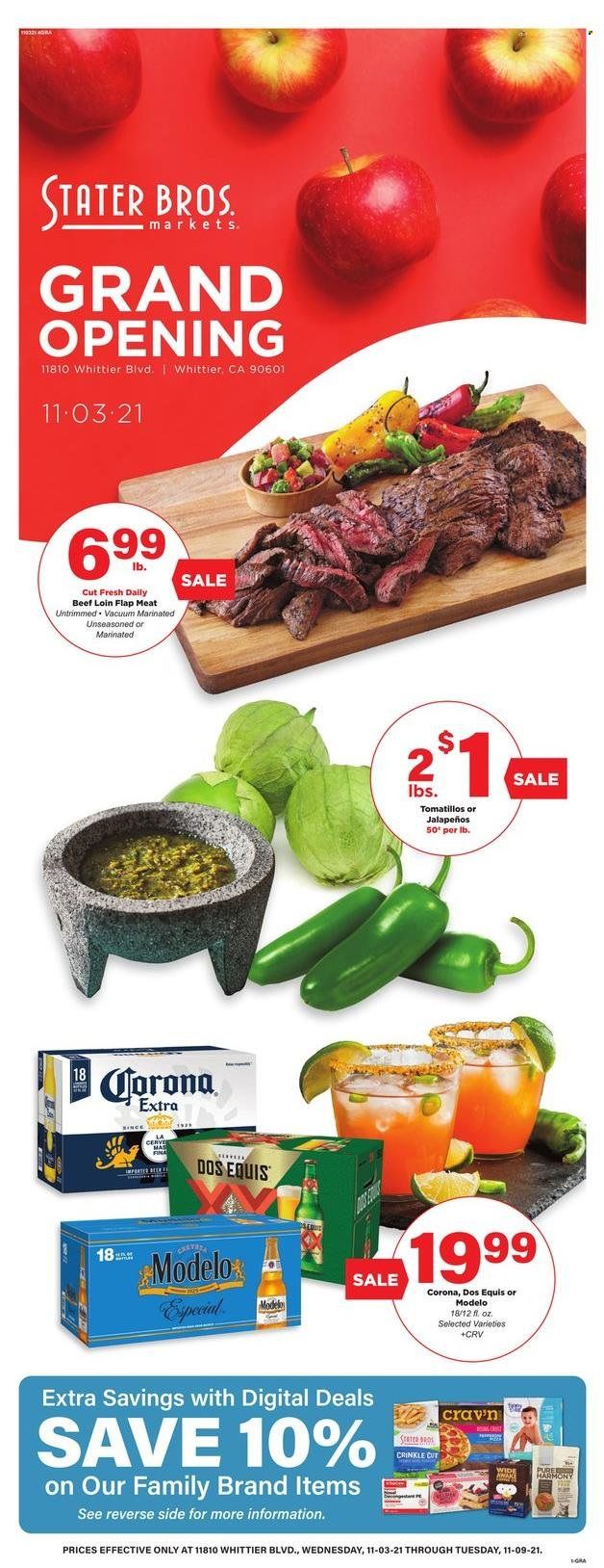 Stater Bros. (CA) Weekly Ad Flyer November 3 to November 10