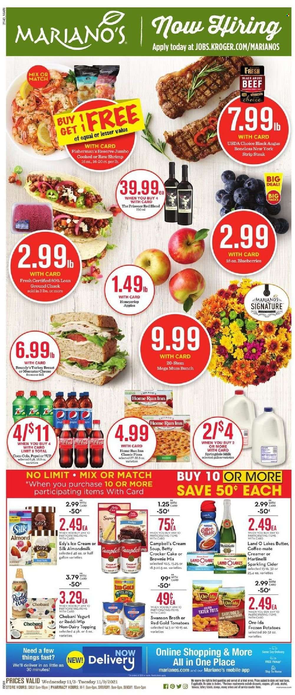 Mariano’s (IL) Weekly Ad Flyer November 3 to November 10