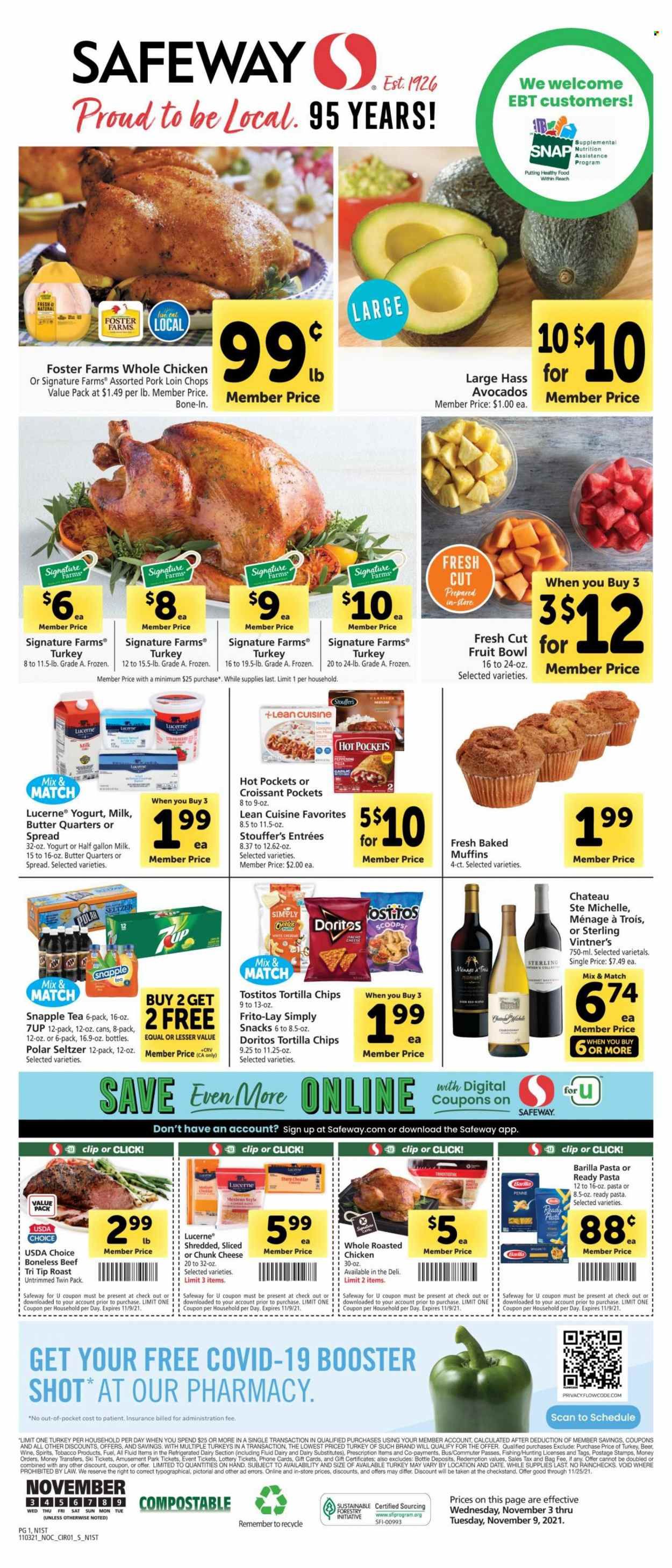 Safeway (AZ, CA, CO, HI, MD, NE, OR, VA, WA) Weekly Ad Flyer November 3 to November 10