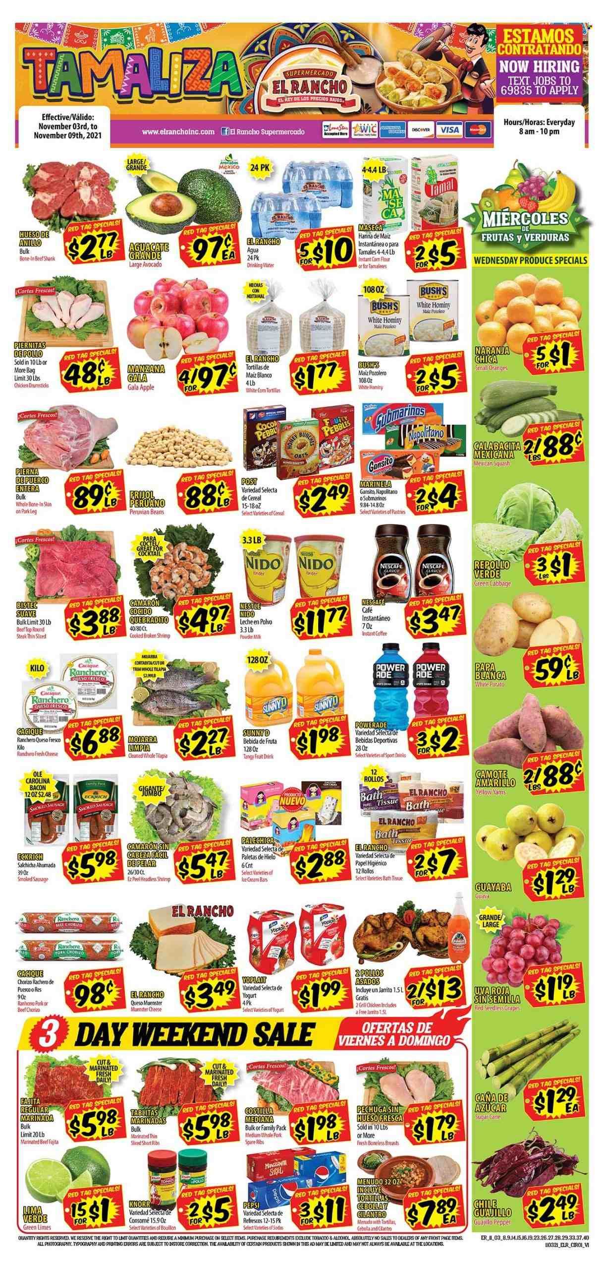 El Rancho (TX) Weekly Ad Flyer November 3 to November 10