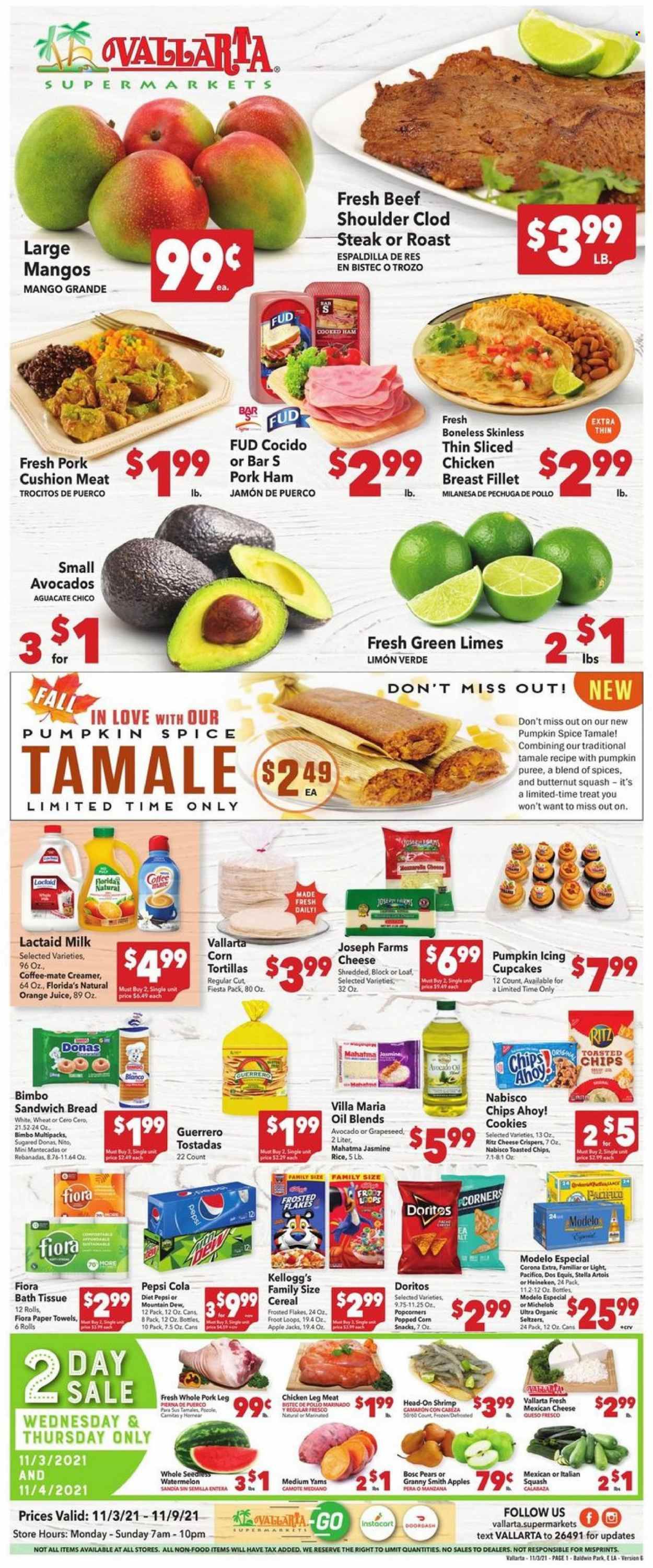 Vallarta (CA) Weekly Ad Flyer November 3 to November 10