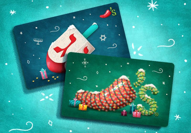 Buy $50 in Gift Cards Online and Get a Free $10 eBonus Card at Chili’s Through to December 31 Buy $50 in Gift Cards Online and Get a Free $10 eBonus Card at Chili’s Through to December 31