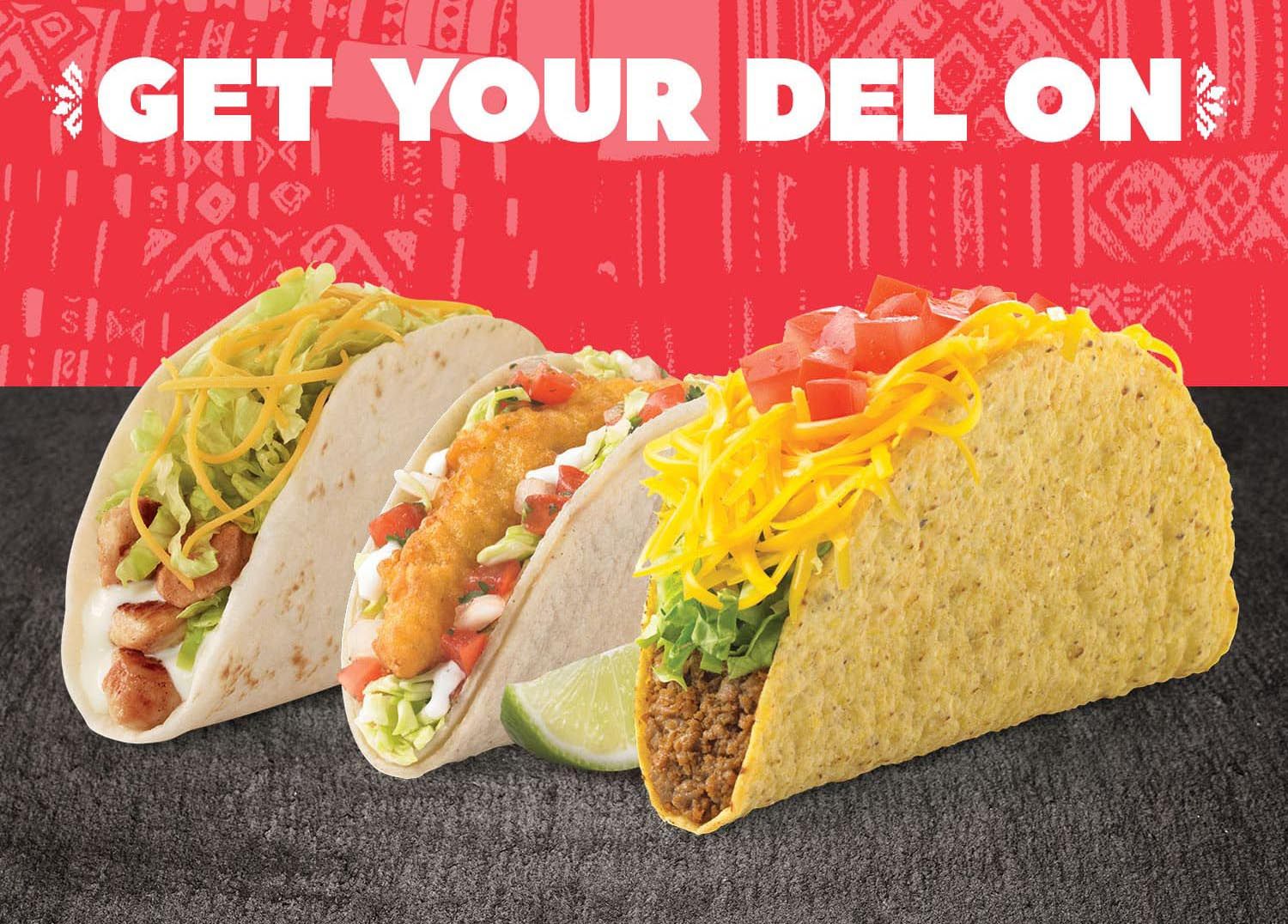 Del Yeah! Rewards Members Get Free Delivery on $15+ In-app or Online Orders Every Friday Through Sunday in November at Del Taco Del Yeah! Rewards Members Get Free Delivery on $15+ In-app or Online Orders Every Friday Through Sunday in November at Del Taco