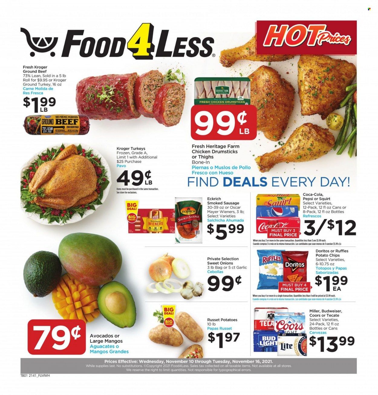 Food 4 Less (IL) Weekly Ad Flyer November 13 to November 20