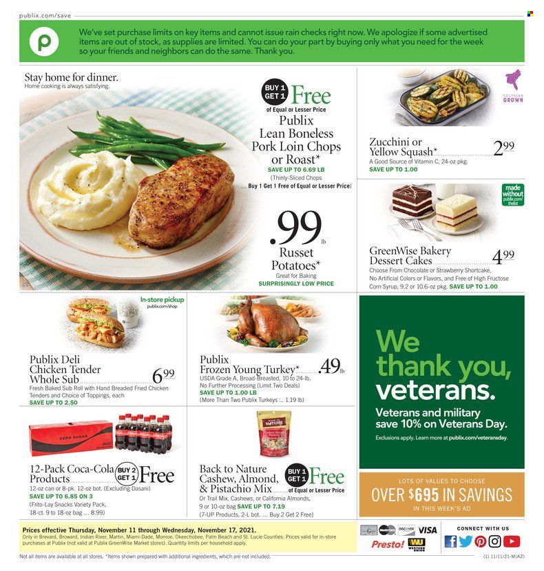 Publix (AL, FL, GA, NC, SC, TN) Weekly Ad Flyer November 13 to November 20