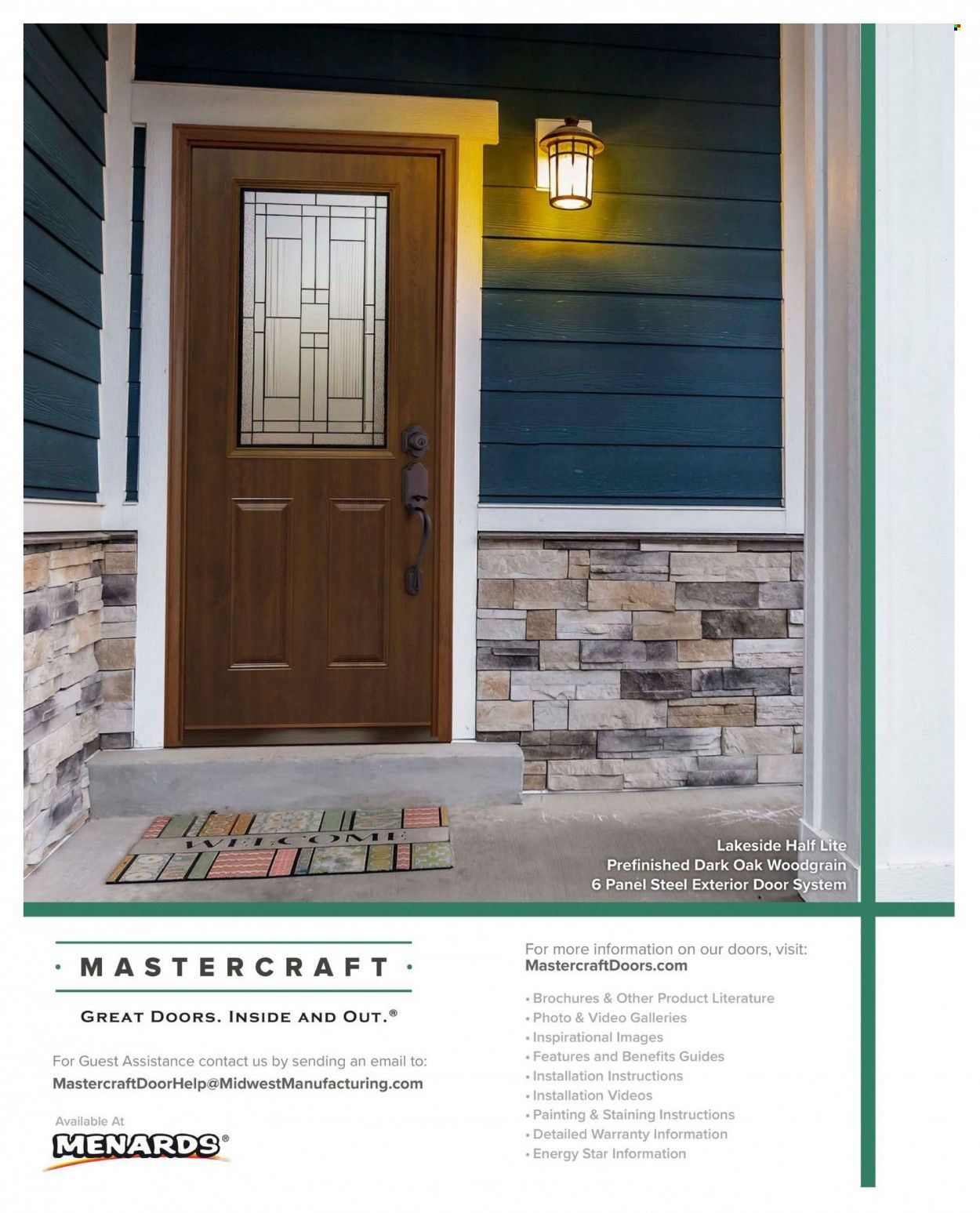 Menards MASTERCRAFT 2022 EXTERIOR DOOR TRENDS Weekly Ad Flyer Specials November 1 to September 30, 2022