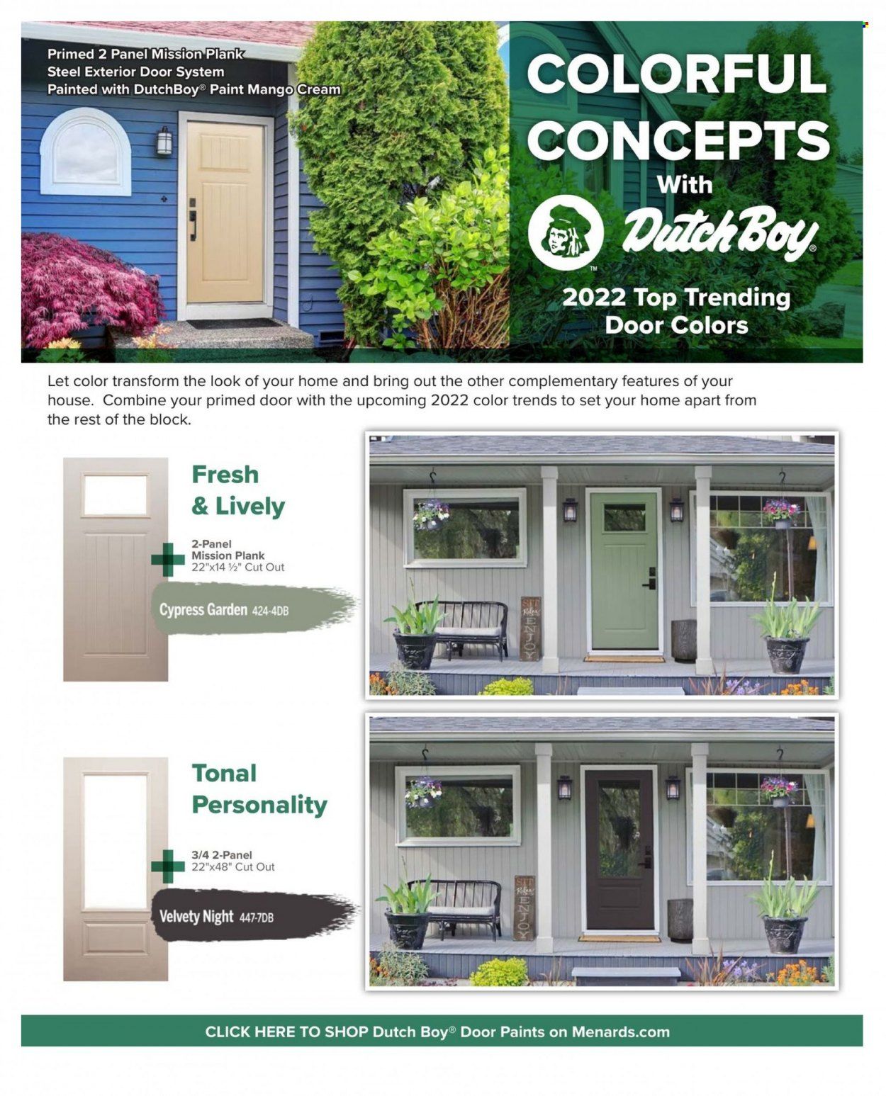 Menards MASTERCRAFT 2022 EXTERIOR DOOR TRENDS Weekly Ad Flyer Specials November 1 to September 30, 2022