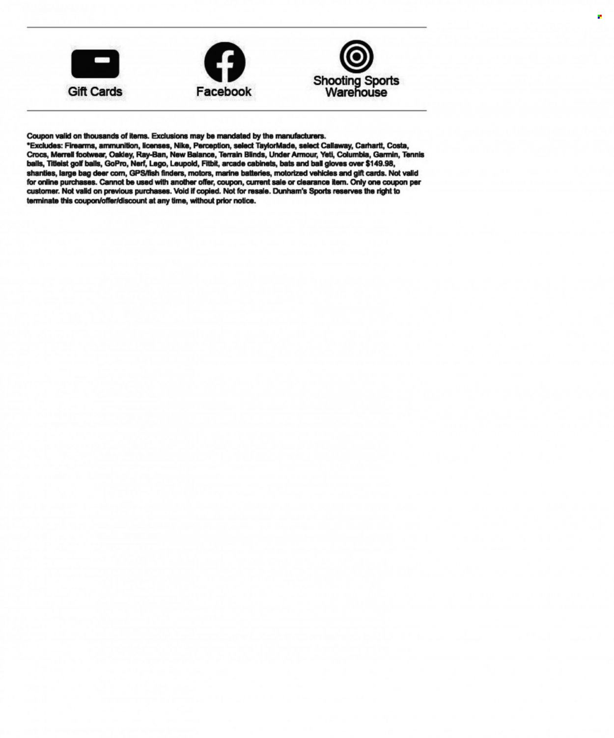 Dunham's Sports Weekly Ad Flyer November 14 to November 21