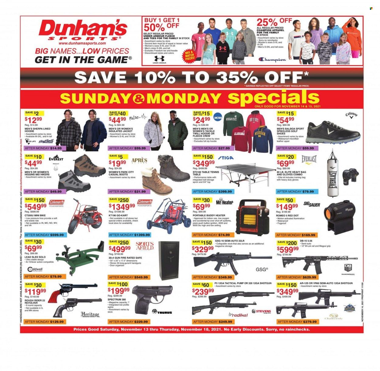 Dunham's Sports (VA) Weekly Ad Flyer November 14 to November 21