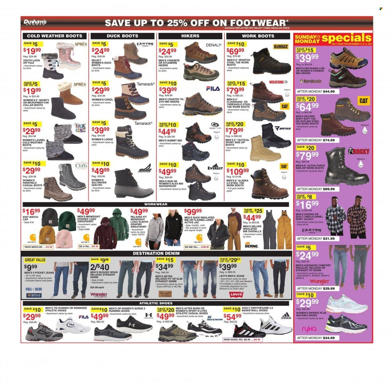 Dunham's Sports (VA) Weekly Ad Flyer November 14 to November 21