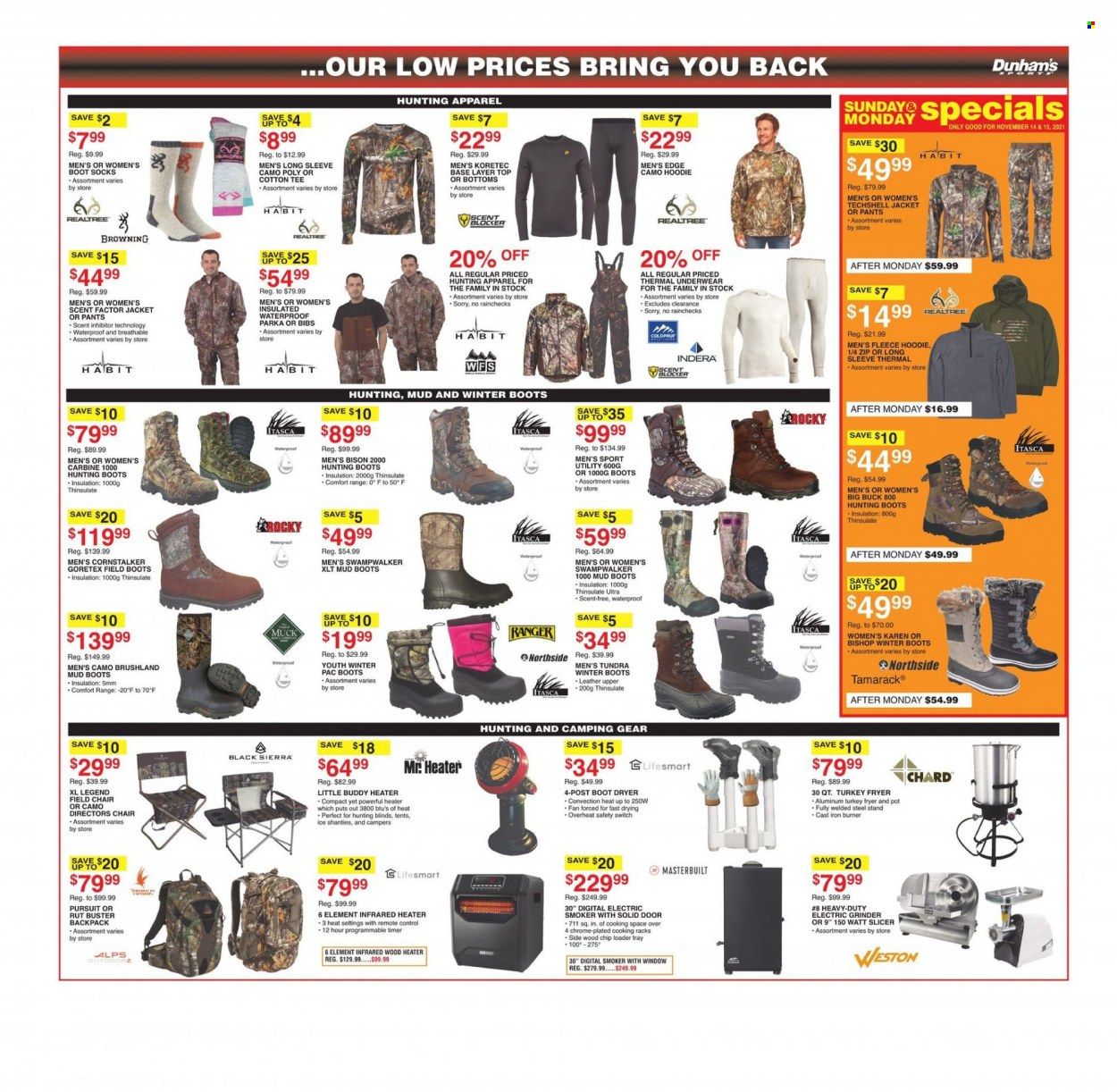 Dunham's Sports (TN) Weekly Ad Flyer November 14 to November 21
