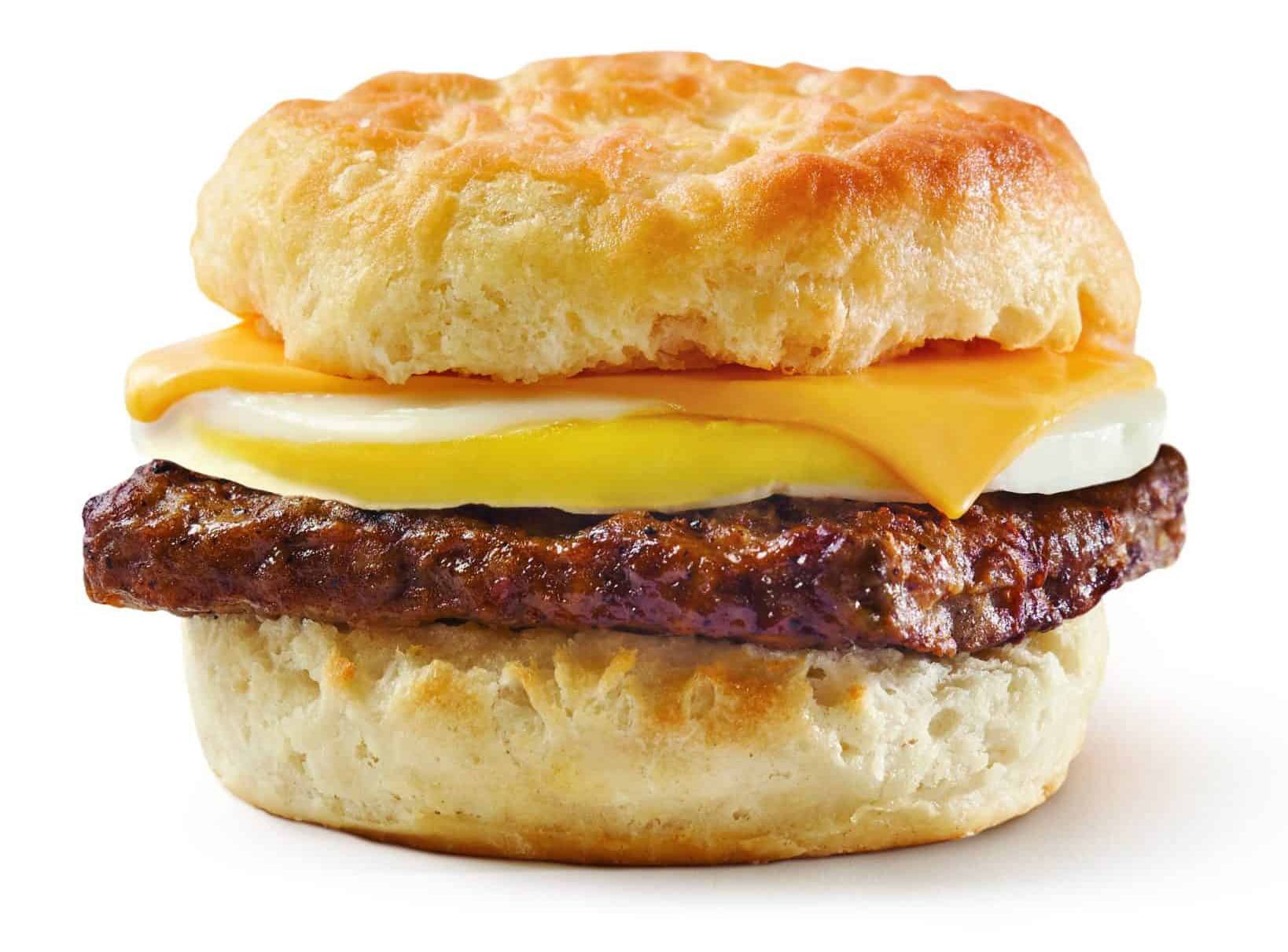 This November Get $1 Breakfast Sandwiches at Wendy's Including the Sausage or Bacon, Egg & Cheese Biscuit This November Get $1 Breakfast Sandwiches at Wendy's Including the Sausage or Bacon, Egg & Cheese Biscuit
