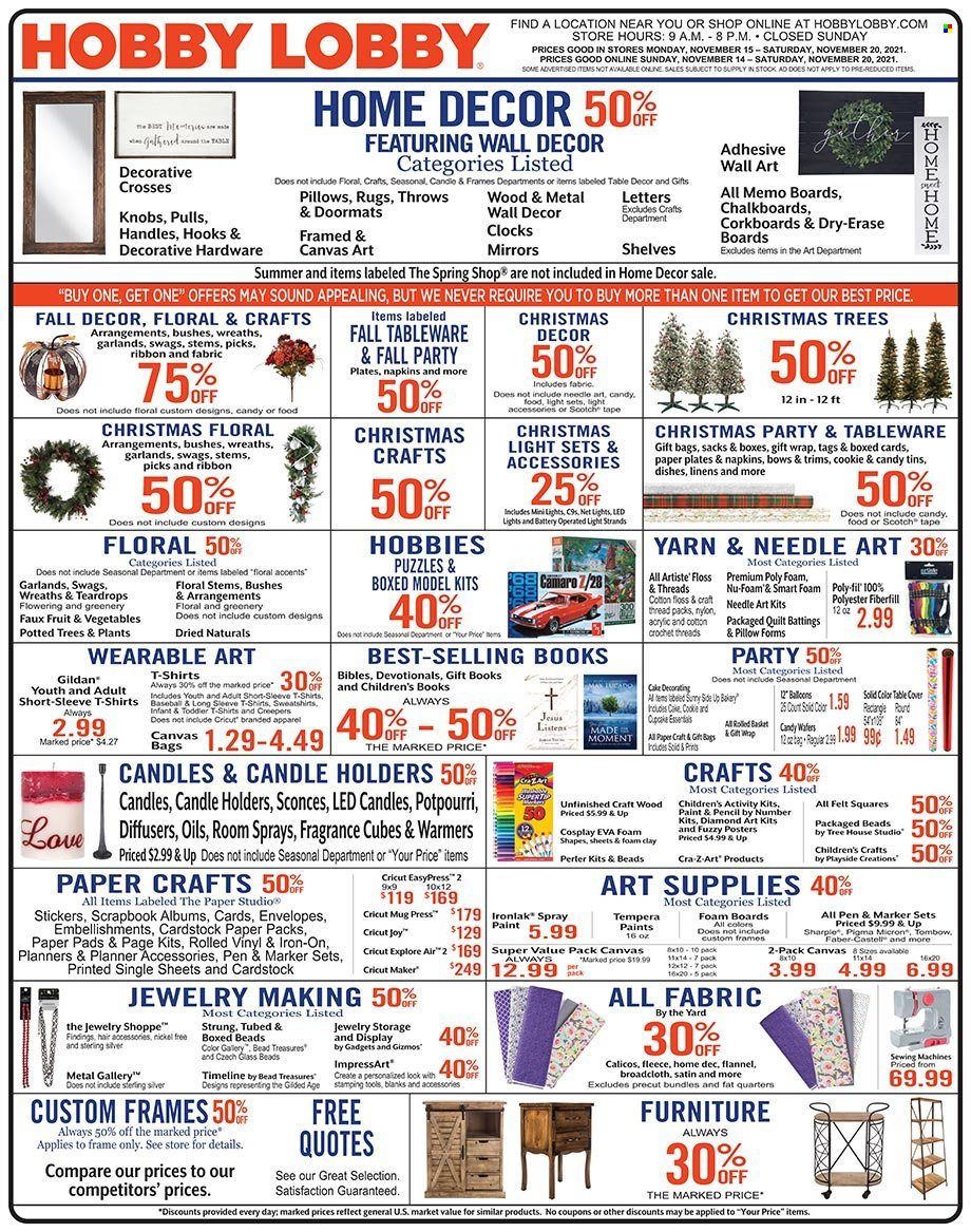 Hobby Lobby Weekly Ad Flyer November 15 to November 22