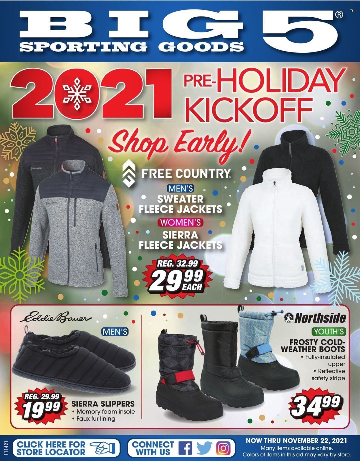 Big 5 (AZ, CA, CO, ID, NM, OR, UT, WA) Weekly Ad Flyer November 15 to November 22