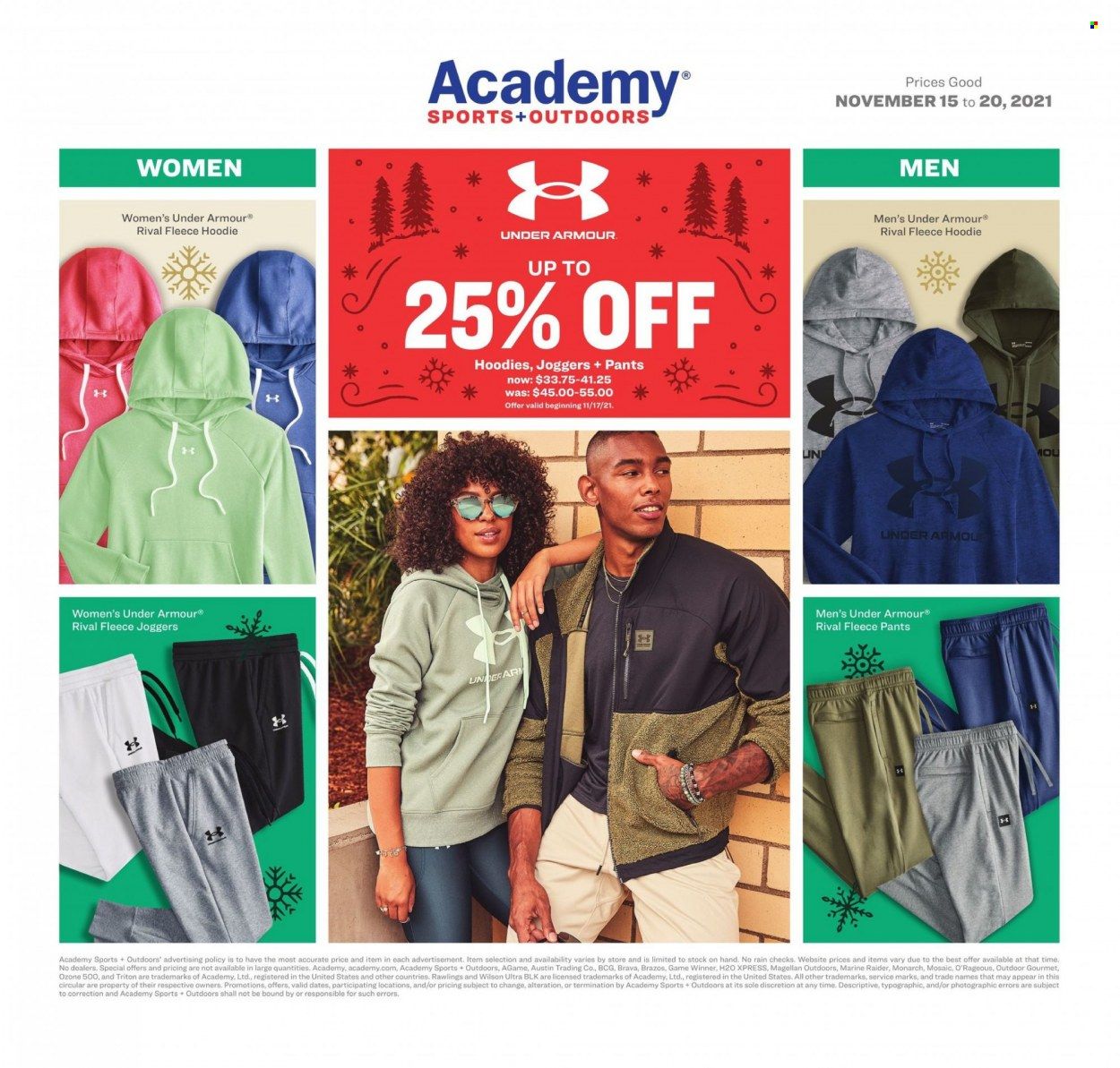 Academy Sports (AL, AR, GA, LA, MO, NC, SC, TN, TX) Weekly Ad Flyer November 15 to November 22