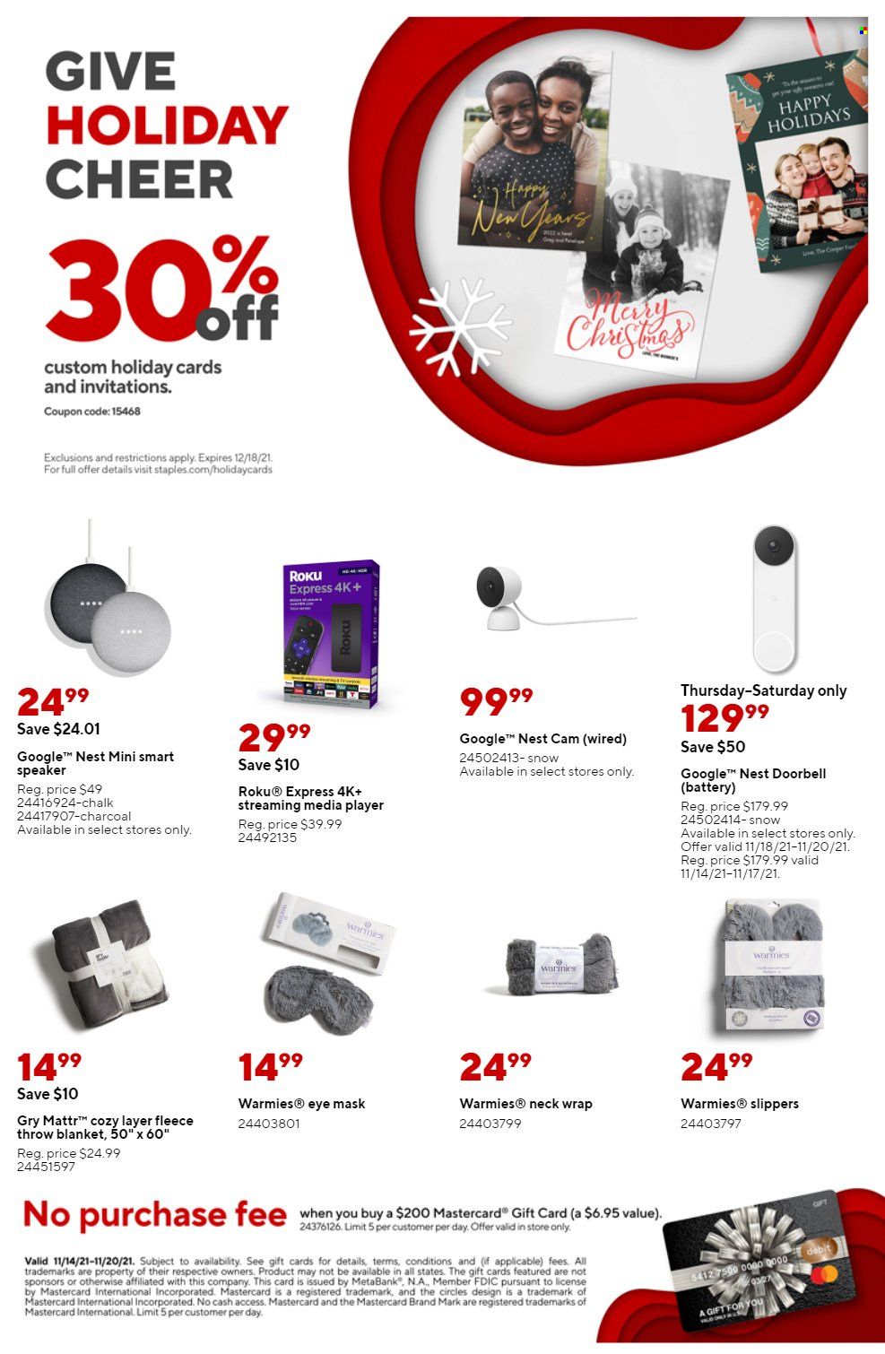 Staples Weekly Ad Flyer November 15 to November 22