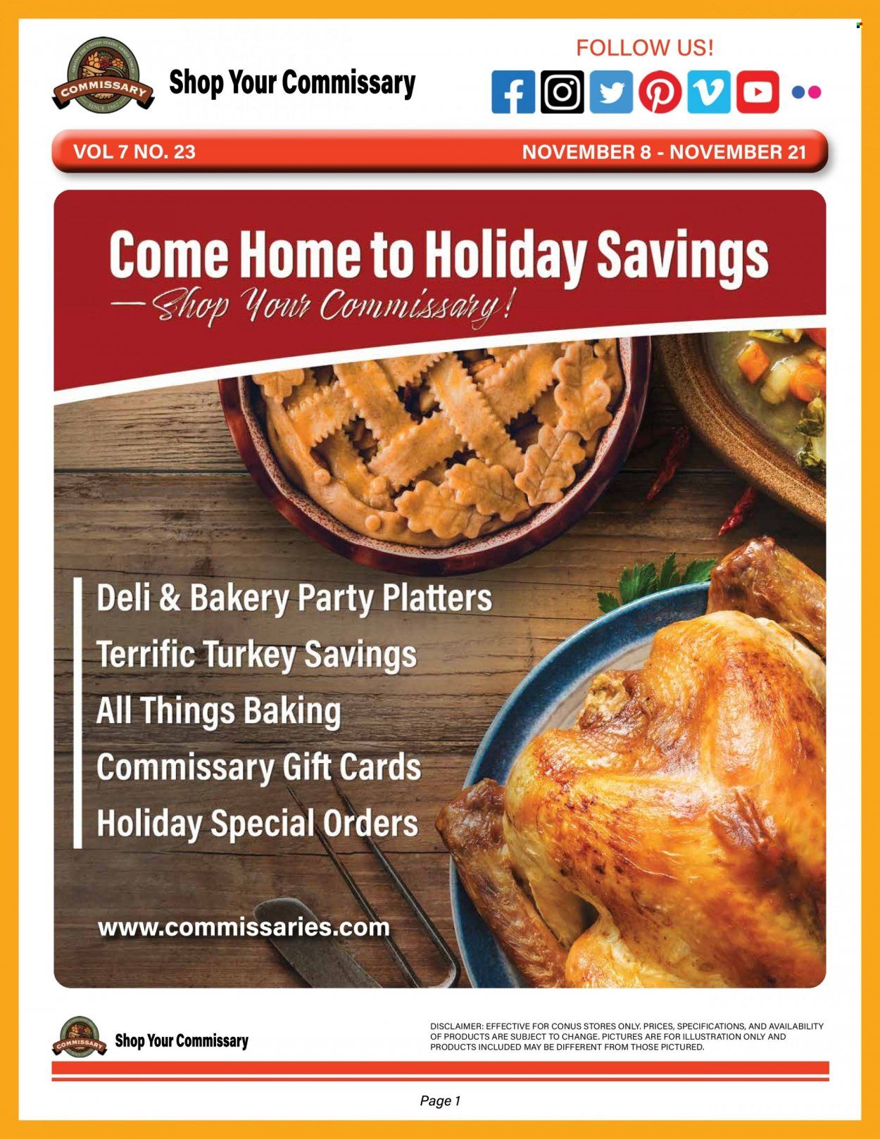 Commissary Weekly Ad Flyer November 15 to November 22
