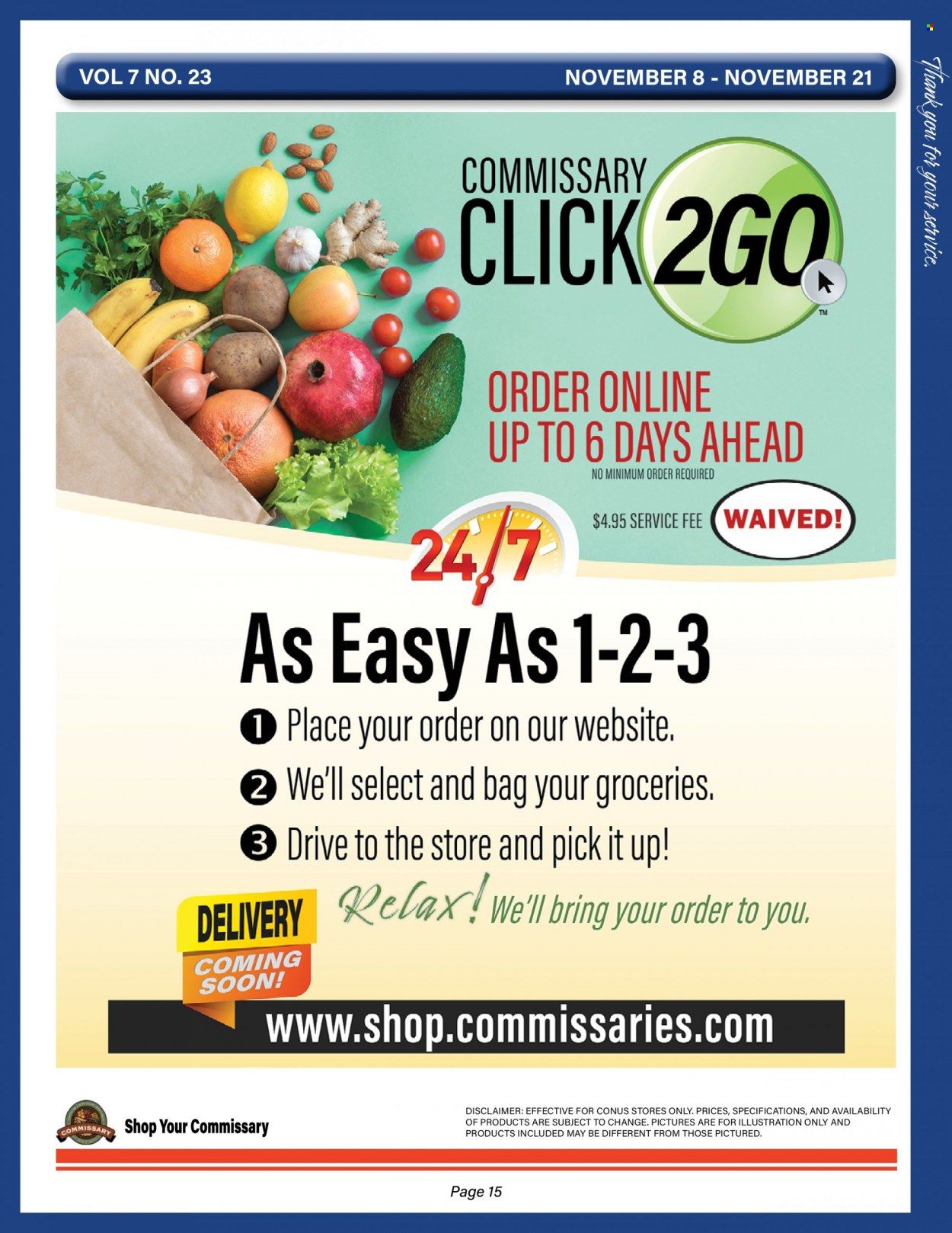 Commissary Weekly Ad Flyer November 15 to November 22