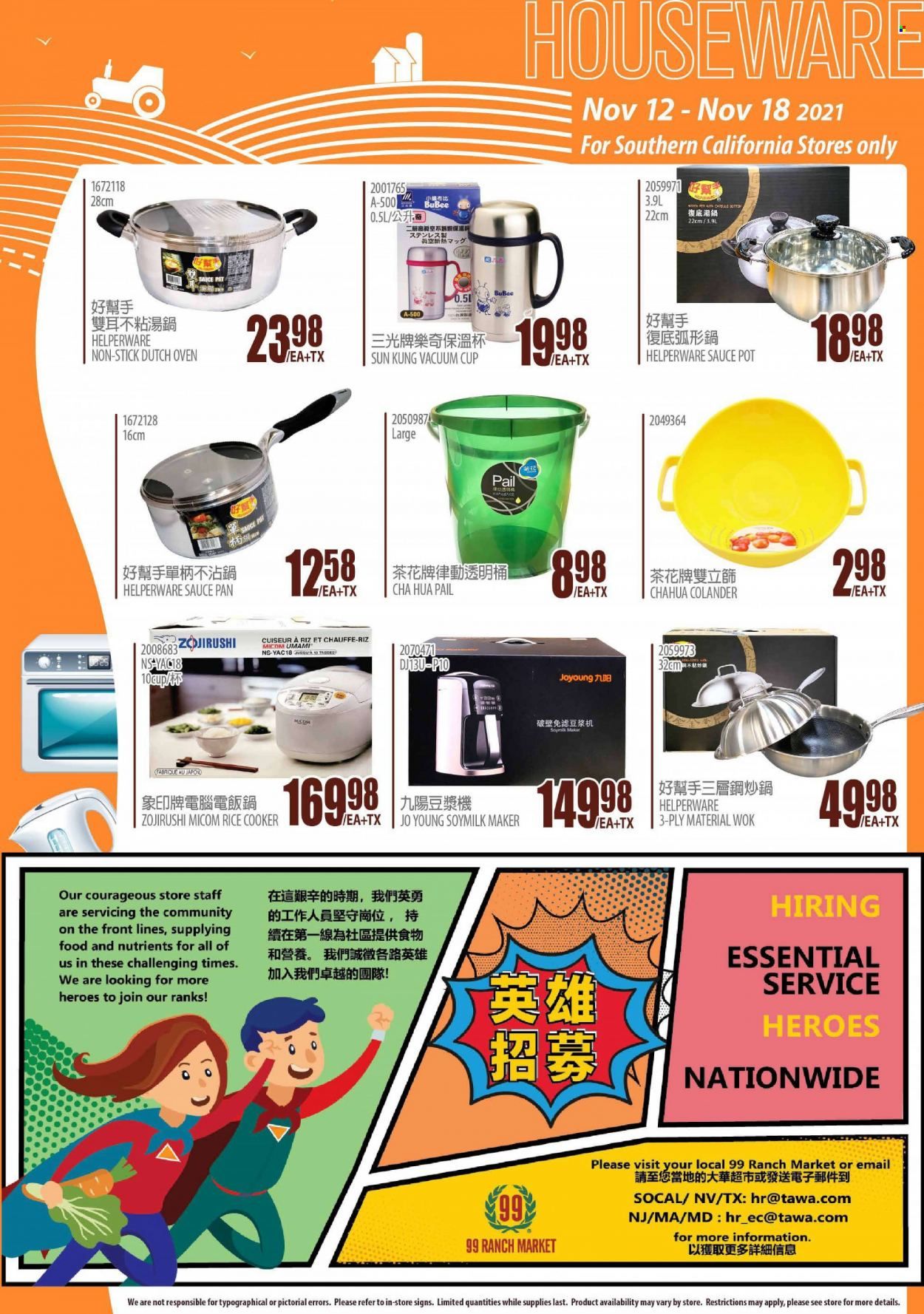 99 Ranch Market (CA) Weekly Ad Flyer November 15 to November 22