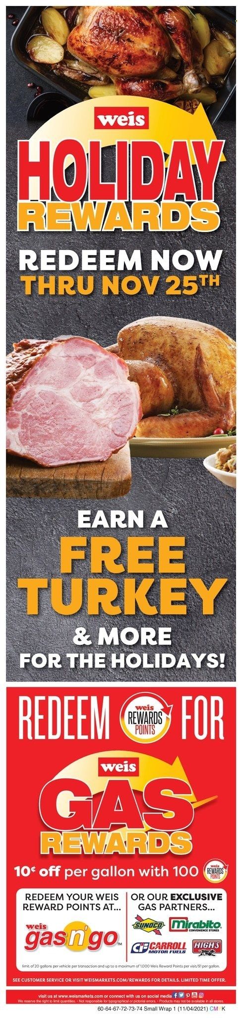 Weis (MD, NY, PA) Weekly Ad Flyer November 16 to November 23