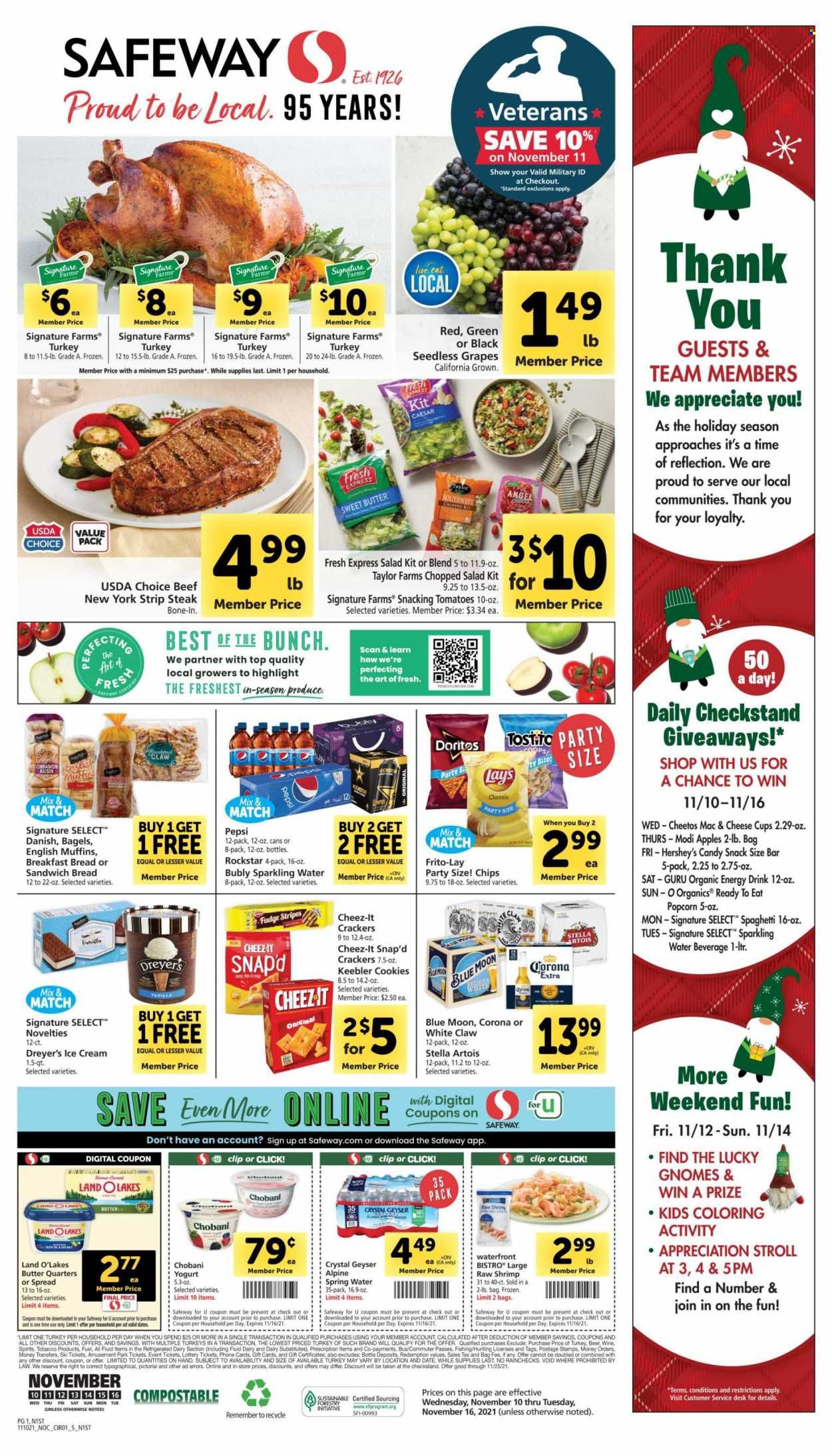Safeway (AZ, CA, CO, HI, MD, NE, OR, VA, WA) Weekly Ad Flyer November 16 to November 23