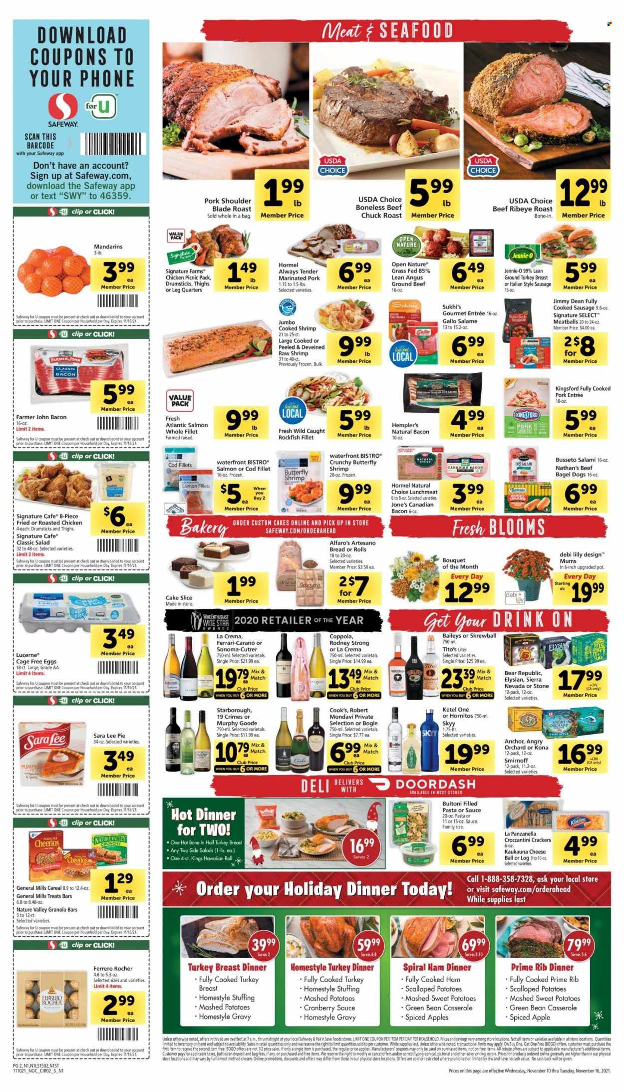 Safeway (AZ, CA, CO, HI, MD, NE, OR, VA, WA) Weekly Ad Flyer November 16 to November 23